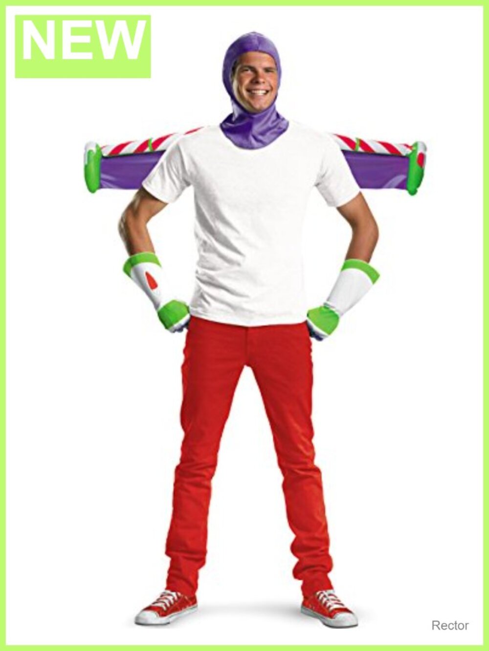 Disney Pixar Buzz Lightyear Adult Costume Kit Hood Gloves Jet Pack